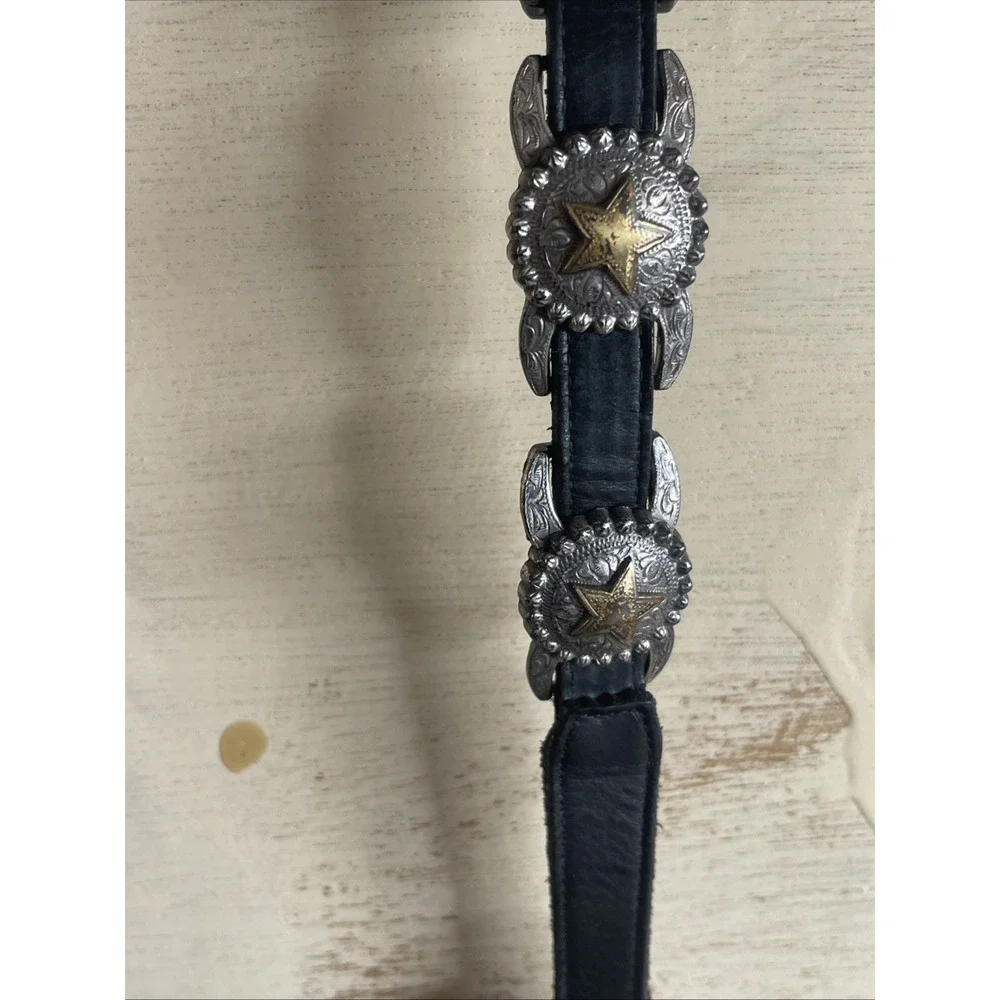 Beautiful Vintage Heavy Vintage Star Western Concho‎ Belt